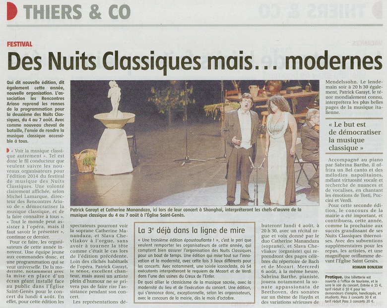 La Gazette de Thiers du 31 juillet 2014