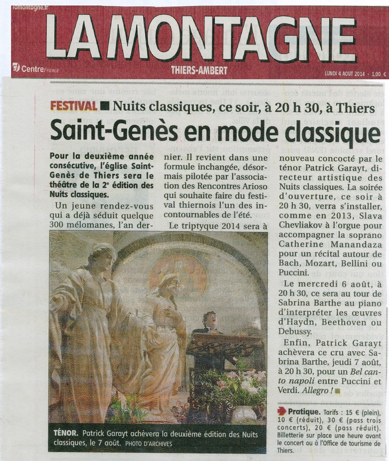 La Montagne du 4 août 2014